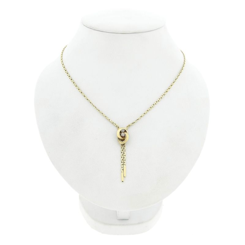 Image 1 of Gold Cardano Necklace with Diamond