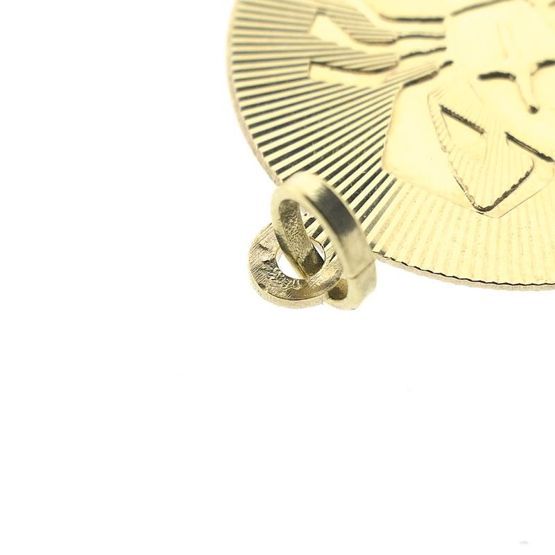Image 6 of Gold zodiac sign pendant; Cancer