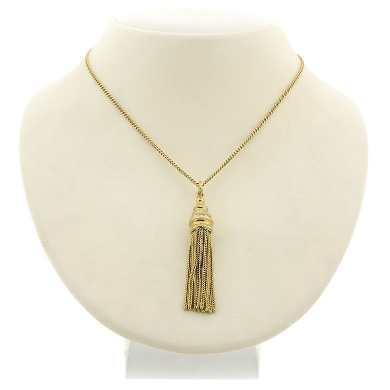 Image 3 of Antique gold pendant with tassels