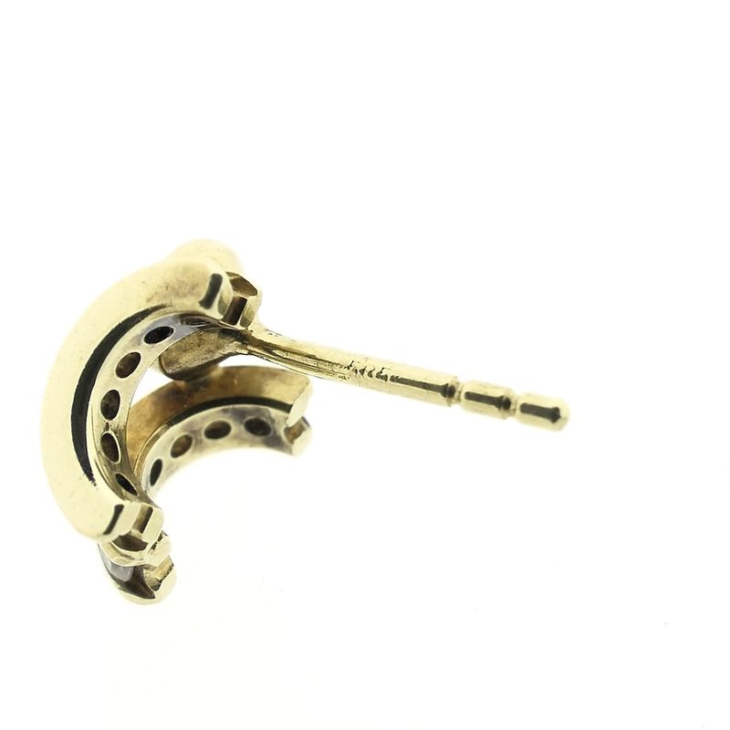 Image 6 of Gold stud earrings with zirconia