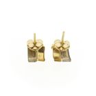 Image 8 of Bicolor gold stud earrings with zirconia