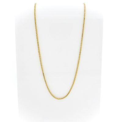 Image 1 of Gold square king chain | 60 cm