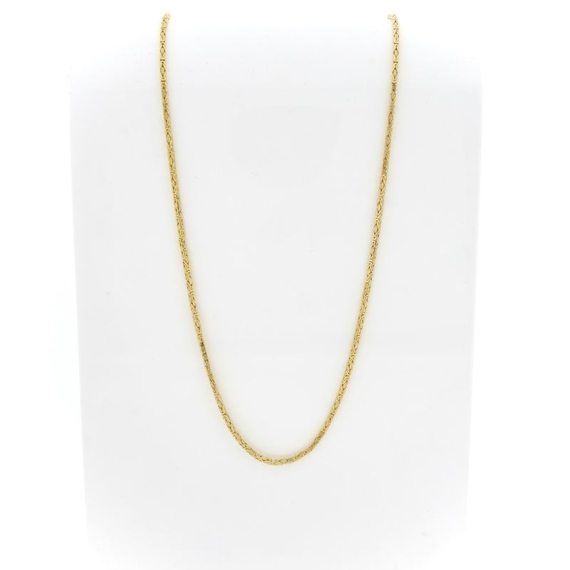 Image 1 of Gold square king chain | 60 cm