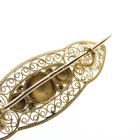 Image 6 of Vintage gold Zeeland button brooch | filigree technique