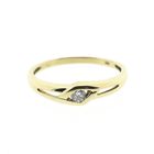 Image 3 of Gold solitaire ring with zirconia