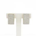 Image 1 of Gold stud earrings pavé set with diamonds