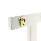 Image 3 of Gold stud earrings with diamond; 0.02 ct.
