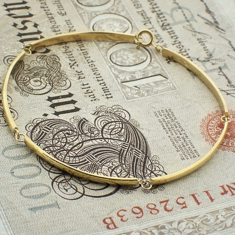 Image 2 of Gold bar link bracelet