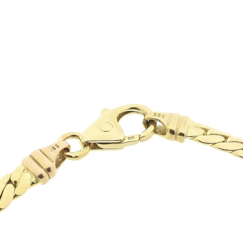 Image 3 of Gold flat gourmet link bracelet | 19.5 cm
