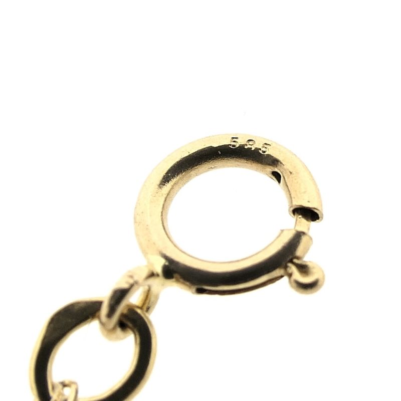 Image 7 of Gold necklace with a fixed pendant and diamond; 0.025 ct. | 42.5 cm