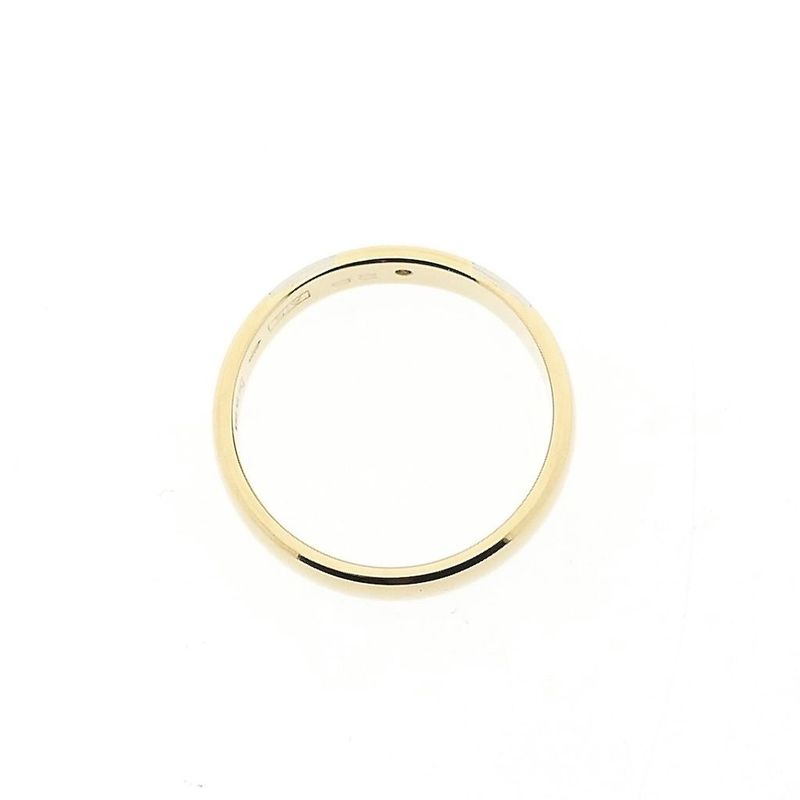 Image 5 of Bicolor Gold Wedding Ring with Diamond; 0.02 ct.