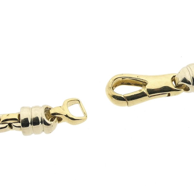 Image 6 of Two-tone gold anchor link necklace | 44.5 cm