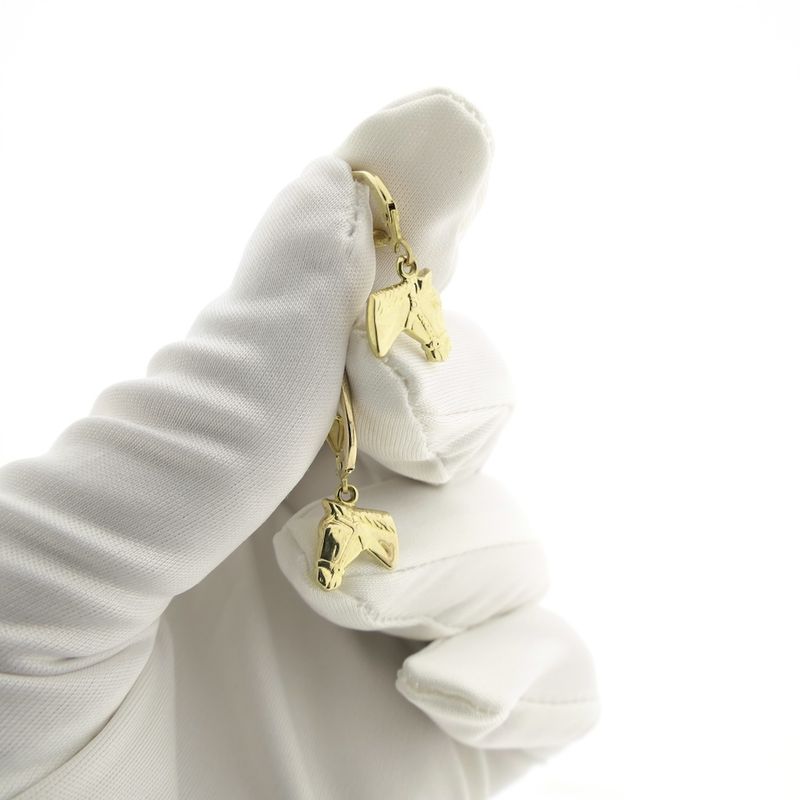 Image 6 of 8 Carat Horse Head Earrings