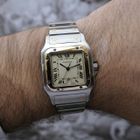 Image 17 of Cartier Santos Galbee; Gold/steel unisex watch