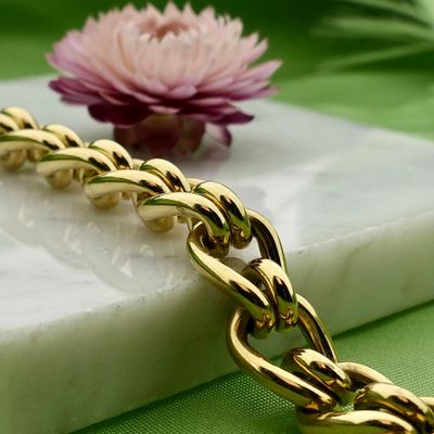 Image 2 of 18 Kt. Vintage Gold Fantasy Link Bracelet | 20.5 cm