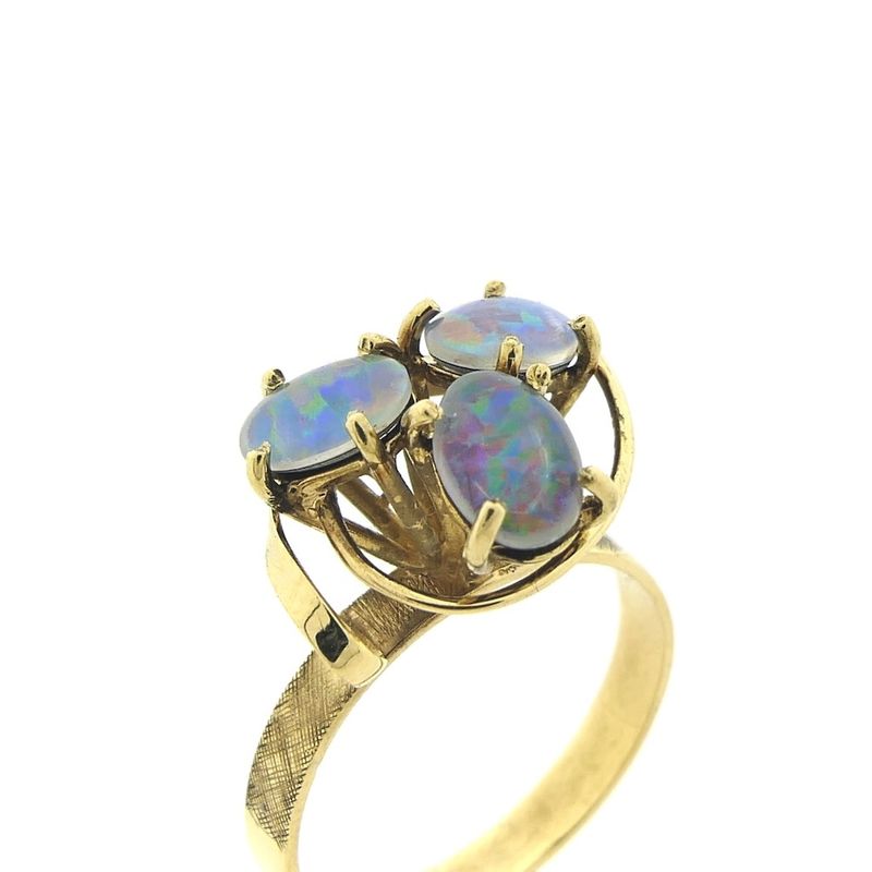Image 3 of 9 Carat Triple Opal Ring | Vintage