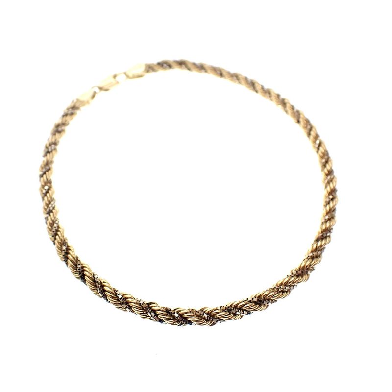 Image 4 of 18K Two-tone gold twisted bracelet | 23 cm