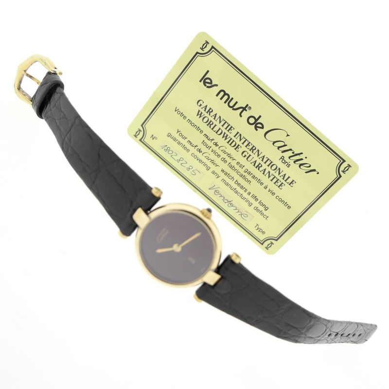 Image 10 of Cartier Must 'Vendome' Vermeil; Ladies watch