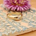 Afbeelding 2 van Gouden solitairring met diamant; 0,10 ct.