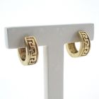 Image 1 of Gold earrings with a meandering pattern | Ø 16 mm
