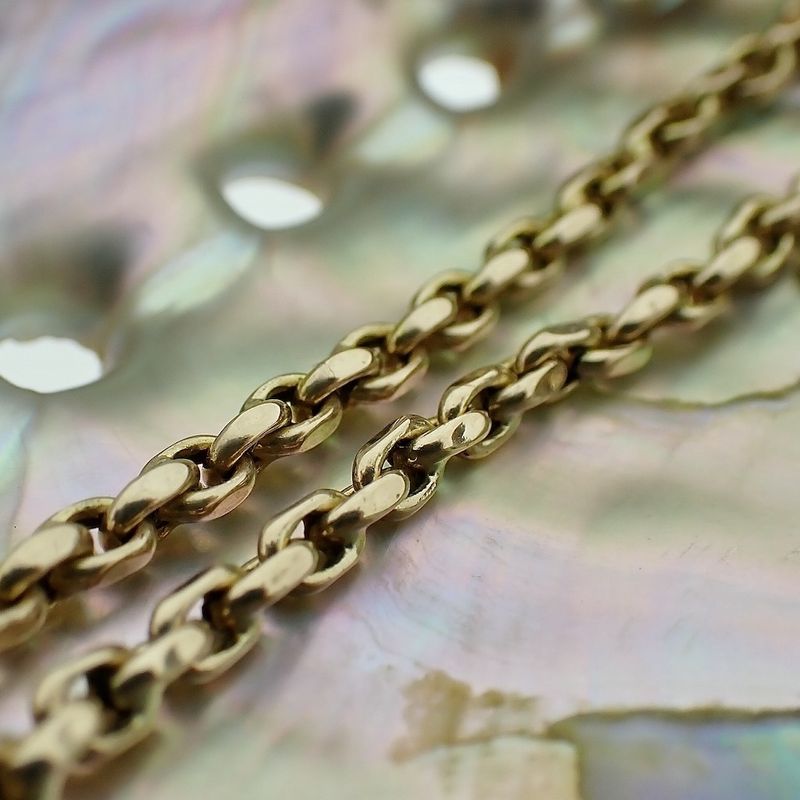 Image 4 of Gold anchor link chain | 38 - 44.5 cm