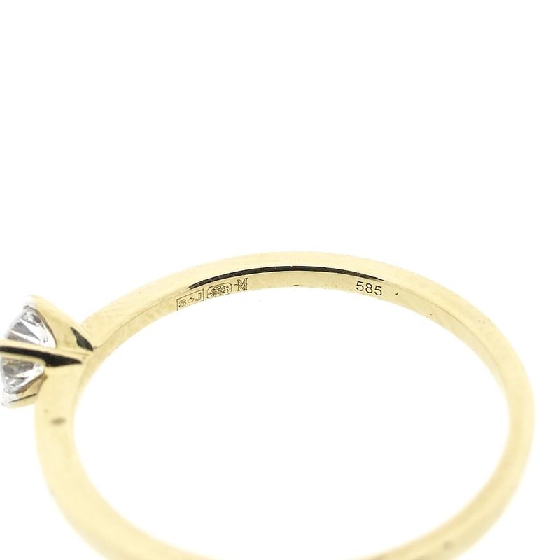 Image 5 of Gold solitaire ring with zirconia