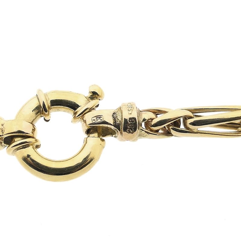 Image 4 of Gold foxtail link necklace | 43 cm