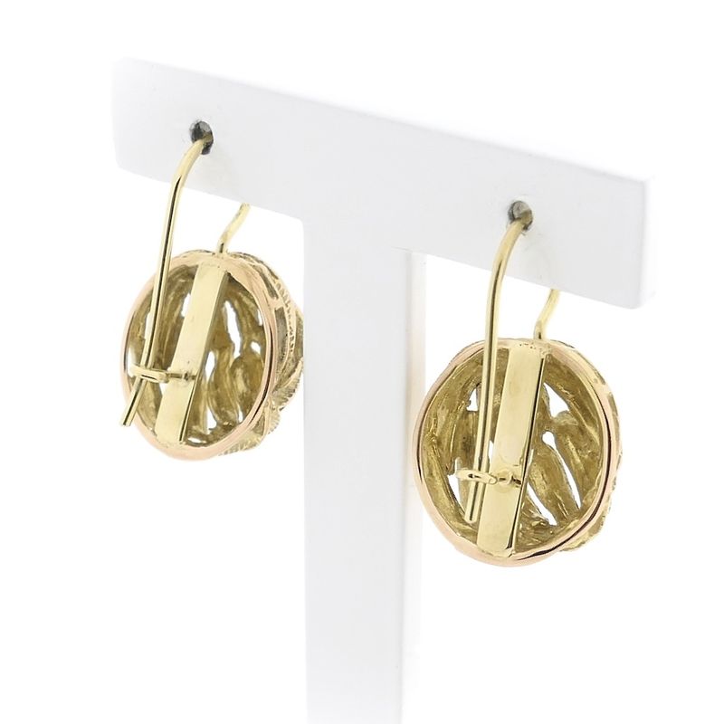 Image 4 of Gold earrings with leaves