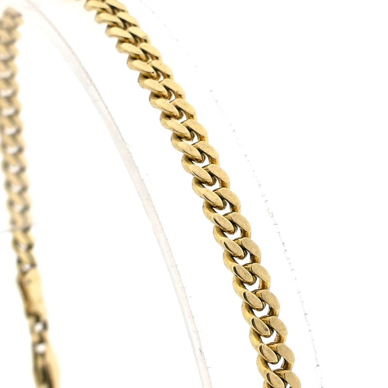 Image 3 of Flat Gourmet Link Bracelet in Yellow Gold