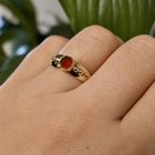 Image 12 of Vintage gold solitaire ring with carnelian