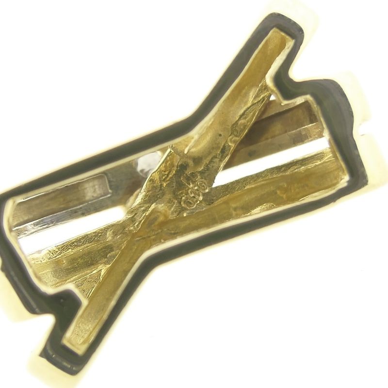 Image 7 of Two-tone gold pendant with diamond | 0.10 ct.