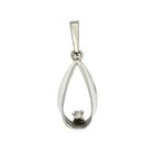 Image 1 of White gold pendant with diamond 0.025 ct.