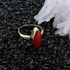 Image 2 of Vintage gold ring with red coral.