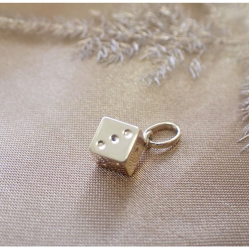 Image 4 of Rose gold dice pendant