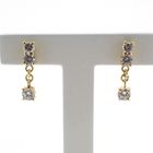 Image 1 of 22 Carat gold Oriental stud earrings with zirconia