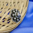 Image 5 of Two-tone gold Victorian ring with rose-cut diamonds; 0.62 ct.