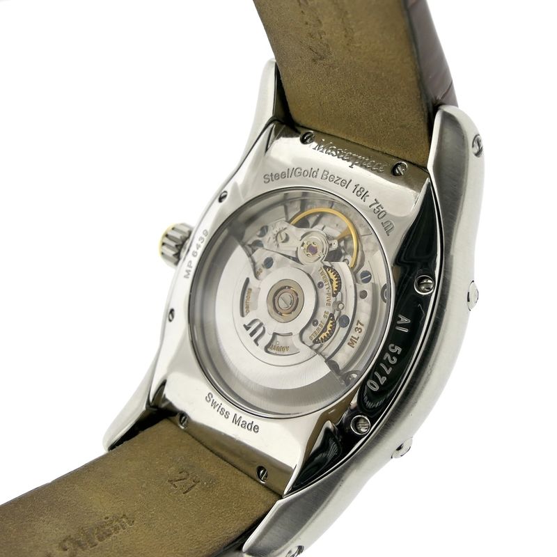 Image 6 of Maurice Lacroix Masterpiece 'Phase de Lune' Tonneau MP6439; Automatic gold/steel men's watch
