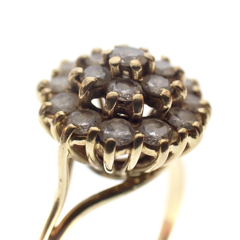 Image 5 of 18-karat exclusive gold cocktail ring with 1.58 ct. diamonds.