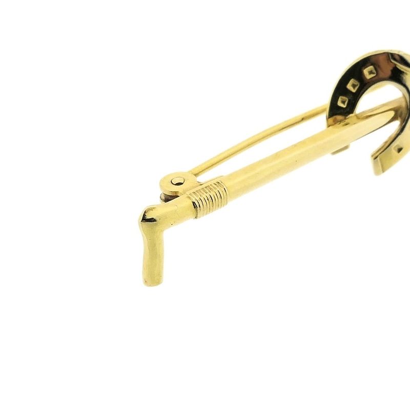 Image 3 of Gold brooch of a horseshoe