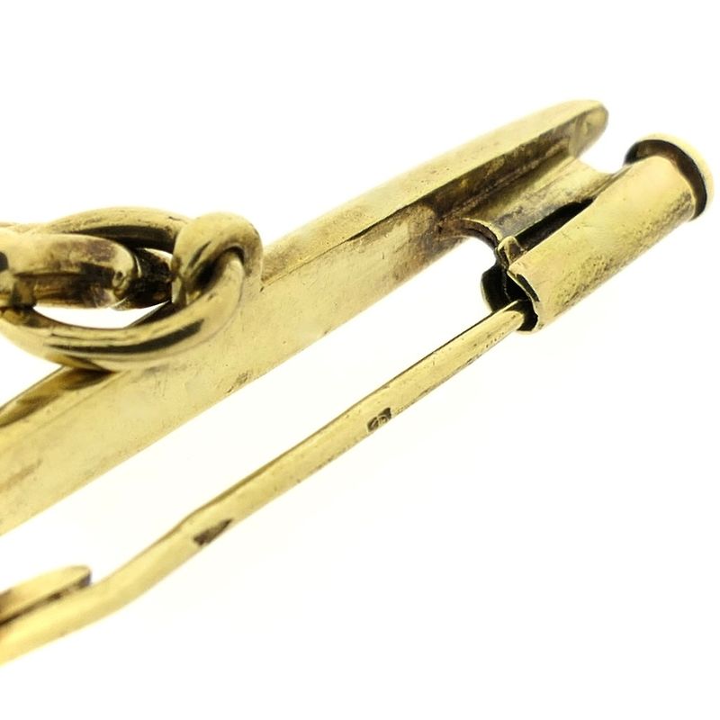 Image 9 of Gold brooch with vintage skeleton key