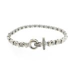 Image 9 of 18K white gold tennis bracelet with 1.23 ct. diamond | 19 cm