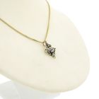 Image 7 of 18 kt gold/silver antique pendant with diamond | Approx. 0.025 ct.