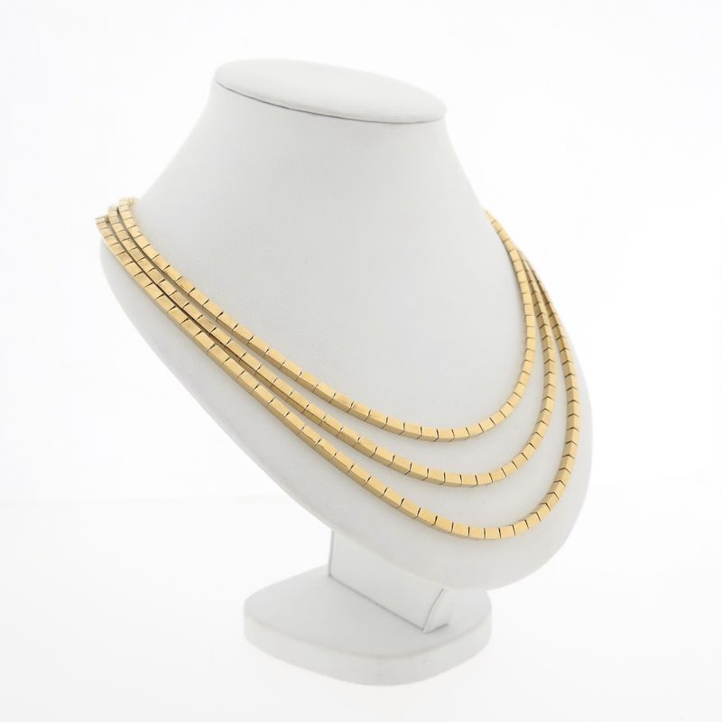 Image 9 of Solid gold women's necklace with bars
