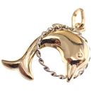 Image 3 of Two-tone gold dolphin pendant