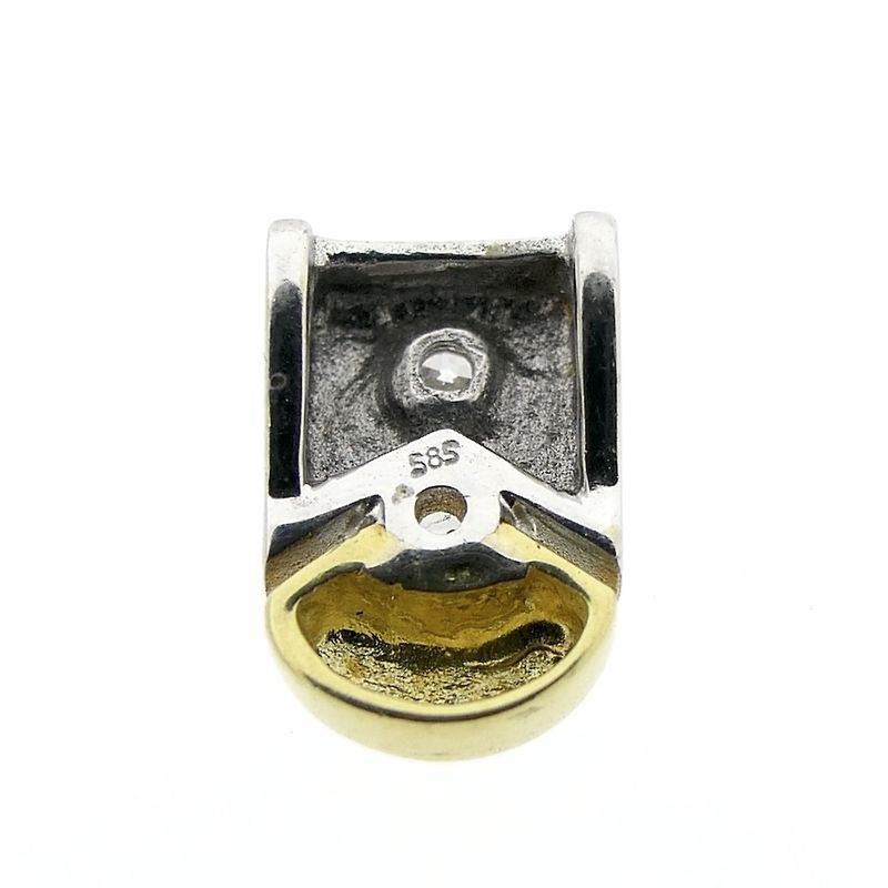 Image 5 of Two-tone gold pendant with zirconia