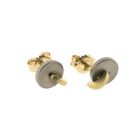 Image 5 of Gold stud earrings with titanium