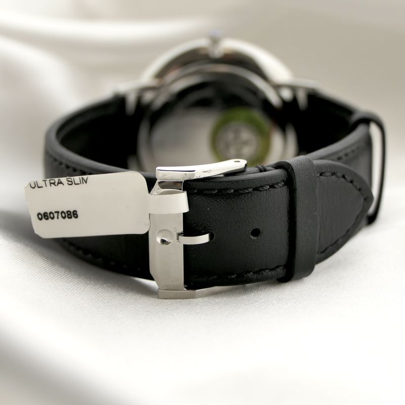 Image 11 of Movado Ulta Slim; Steel men's designer watch with gray dial; 0607086