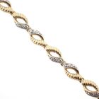 Image 3 of Two-tone gold link bracelet with 0.16 ct. diamonds | 18 cm