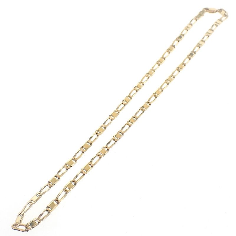 Image 5 of Solid gold fantasy/figaro link chain | 43 cm