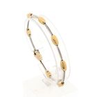Image 1 of Bicolor gold bracelet set with diamonds; 0.16 ct.